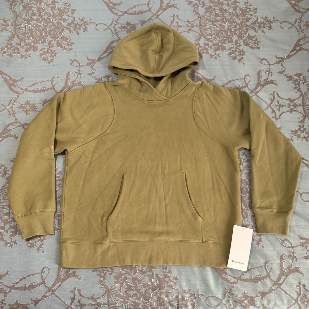 Lululemon Loungeful Hoodie Pullover Sweatshirt Bronze Green Women Size 12